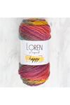 Loren Happy Batik %100 Akrilik RH010 Sarı Pembe Ebruli