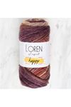 Loren Happy Batik %100 Akrilik RH020 Kahveli Ebruli - 5 ADET FİYATI