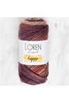 Loren Happy Batik %100 Akrilik RH020 Kahveli Ebruli