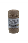 Fold Simli Polyester Makrome İpi No:3 Bej1 Mm - 100 gr - 115 M Supla Ip Çanta Ipi