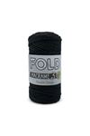 Fold Simli Polyester Makrome İpi No:3 270 Siyah 1 Mm - 100 gr - 115 M Supla Ip Çanta Ipi