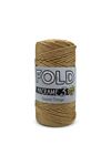 Fold Simli Polyester Makrome İpi No:3 50 Gold  1 Mm - 100 gr - 115 M Supla Ip Çanta Ipi