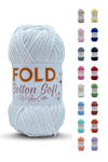 Fold Yarn Cotton Soft - Beyaz Pamuk Ip 100 Gram