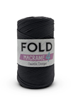 Fold Yarn Makrome No:4 - 69 Koyu Gri Polyester Makrome Ipi 2 Mm - 200 gr -230 M Supla Ip Çanta Ipi