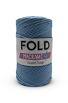 Fold Yarn Makrome No:4 - 220 Bebe Mavi Polyester Makrome Ipi 2 Mm - 200 gr -230 M Supla Ip Çanta Ipi