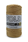 Fold Simli Polyester Makrome İpi No:3 52 Gold  1 Mm - 100 gr - 115 M Supla Ip Çanta Ipi