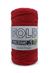 Fold Simli Polyester Makrome İpi No:3 100 Kırmızı 1 Mm - 100 gr - 115 M Supla Ip Çanta Ipi