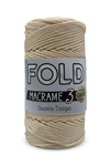 Fold Simli Polyester Makrome İpi No:3 Krem  028 1 Mm - 100 gr - 115 M Supla Ip Çanta Ipi