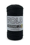 Fold Simli Polyester Makrome İpi No:3 270 Siyah 1 Mm - 100 gr - 115 M Supla Ip Çanta Ipi