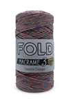 Fold Simli Polyester Makrome İpi No:3 072 Pudra1 Mm - 100 gr - 115 M Supla Ip Çanta Ipi 